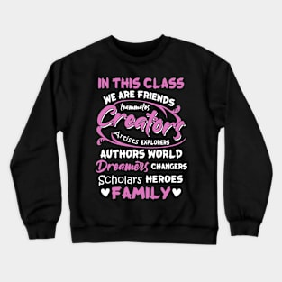 Teacher Student Funny Class Teaching Education Also Family Crewneck Sweatshirt